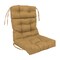 22-inch by 45-inch Spun Polyester Solid Outdoor Tufted Chair Cushion Brown-Color